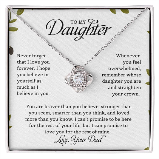 To My daughter | Love Knot Necklace