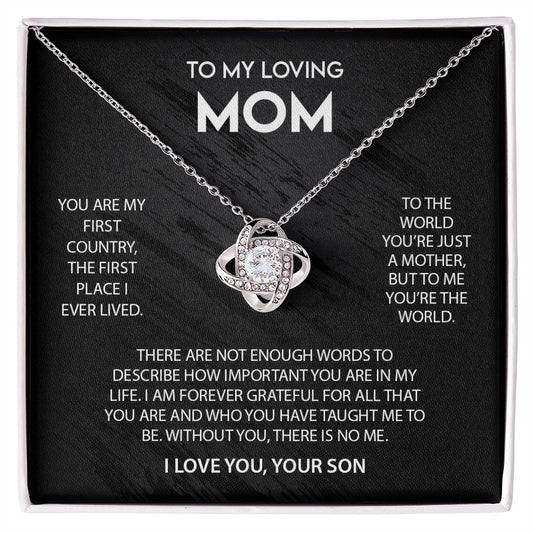 To My Loving mom | Love Knot Necklace